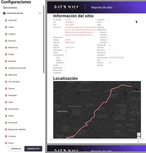 Heatmap personalizable PDF Ruta